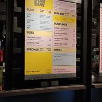 Menu at Yum Bun - Food Stall in London