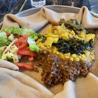 The veggie platter - incredible flavour and very filling!  at Mosob in West London