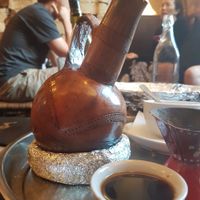 Coffee with popcorn at Mosob in West London