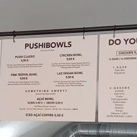 Current menu at Pushi Bowls in Steyr
