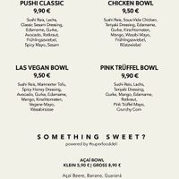 Fixed menu bowls at Pushi Bowls in Steyr