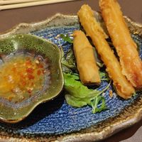 Sweet potatoes and veggie rolls at Thai Square Restaurant in Martignacco