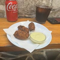 Rice croquettes   at El Rincón De Sole in Gueejar Sierra