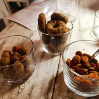 Tris Drogheria with Homemade Taralli, olives and almonds - great fit 🤤 at Drogheria Pugliese in Ostuni