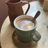 vegan hot chocolate   at Bonjo in Paris