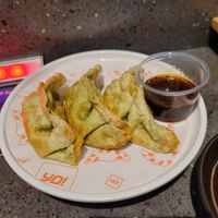 Veggie gyoza at LHR - YO! Sushi - T3 in West London