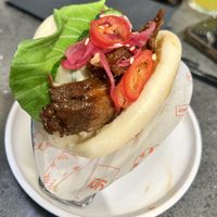 Pulled shiitake bao  at LHR - YO! Sushi - T3 in West London