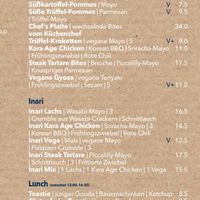 Menü  at Strandclub Zee in Ouddorp