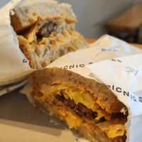 Tempeh sandwich, delicious! at Picnic in Sagres