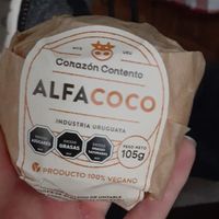 Vegan dark chocolate and coconut alfajor at La Despensa Vegana in Montevideo