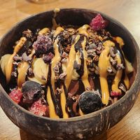 Chocolate Berry smoothie bowl at eatYOGAstudio in Hayama