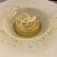 Fava salad  at Veganissimo in Santorini