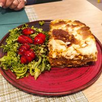 Moussaka at Veganissimo in Santorini