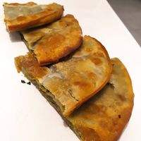 Green pies at Veganissimo in Santorini