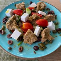 Santorini Salad at Veganissimo in Santorini