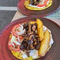 Gyros at Veganissimo in Santorini