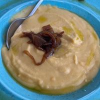 Fava beans  at Veganissimo in Santorini