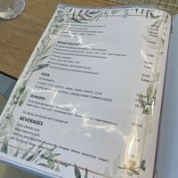 Vegan/vegetarian menu  at Veganissimo in Santorini