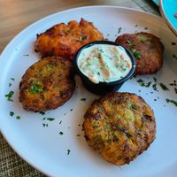 Variety Balls/Fritters at Veganissimo in Santorini