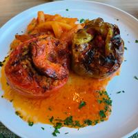 Stuffed Vegetables at Veganissimo in Santorini