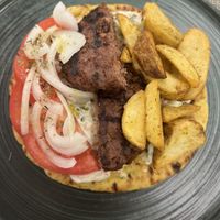 Vegan souvlaki   at Veganissimo in Santorini