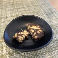 free little biscuit chocolate treat  at Veganissimo in Santorini