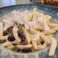 Greek pasta  at Veganissimo in Santorini