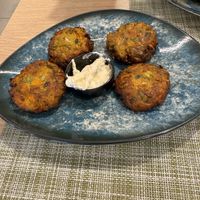 Zucchini Balls   at Veganissimo in Santorini
