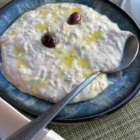 Tzatziki  at Veganissimo in Santorini