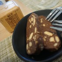 Nice free dessert   at Veganissimo in Santorini