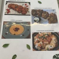 Menu  at Veganissimo in Santorini