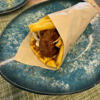 beyond souvlaki - very tasty! at Veganissimo in Santorini