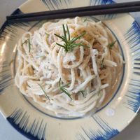 Creamy Pasta at Thong Dong Vegan Kitchen & Cafe in Lao Cai