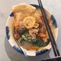 Noodle soup at Thong Dong Vegan Kitchen & Cafe in Lao Cai