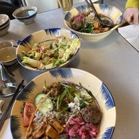 Mixing rice bowl and mixed salad   at Thong Dong Vegan Kitchen & Cafe in Lao Cai