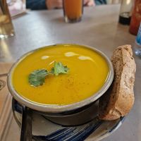 My favorite pumpkin soup 🍲 at Thong Dong Vegan Kitchen & Cafe in Lao Cai