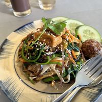 Fried noodle   at Thong Dong Vegan Kitchen & Cafe in Lao Cai
