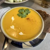Pumpkin soup   at Thong Dong Vegan Kitchen & Cafe in Lao Cai