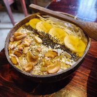 Turmeric smoothie at Thong Dong Vegan Kitchen & Cafe in Lao Cai