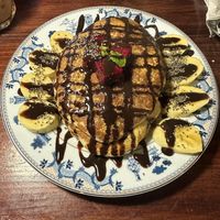 Chocolate and banana pancakes  at Thong Dong Vegan Kitchen & Cafe in Lao Cai