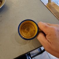 Very dirty cup at Thong Dong Vegan Kitchen & Cafe in Lao Cai