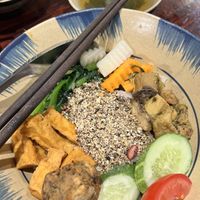 Colorful rice  at Thong Dong Vegan Kitchen & Cafe in Lao Cai