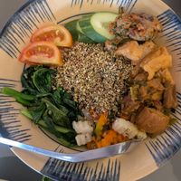 Rainbow rice at Thong Dong Vegan Kitchen & Cafe in Lao Cai