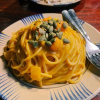 Pumpkin pasta  at Thong Dong Vegan Kitchen & Cafe in Lao Cai