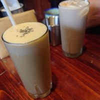 Passion and banana milkshake at Thong Dong Vegan Kitchen & Cafe in Lao Cai