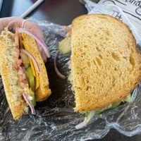 Vegan build your own // mock tuna salad sandwich   at Wild Oats Bakery and Cafe in Brunswick