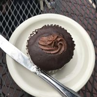 Vegan ho-ho cupcake at Wild Oats Bakery and Cafe in Brunswick