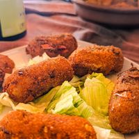 Croquetas de verduras at La Vida Bonita Beach Club in Santa Pola