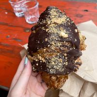 Snickers croissant  at Lovely Rita's Bakehouse in Sheffield