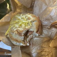 Vegan bacon and egg  at Next Door Baker by Kegarmo in South West London